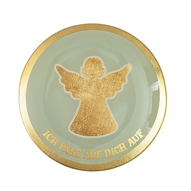 Love Plates, Glasteller M, Engel, rund, weiß - Glasteller