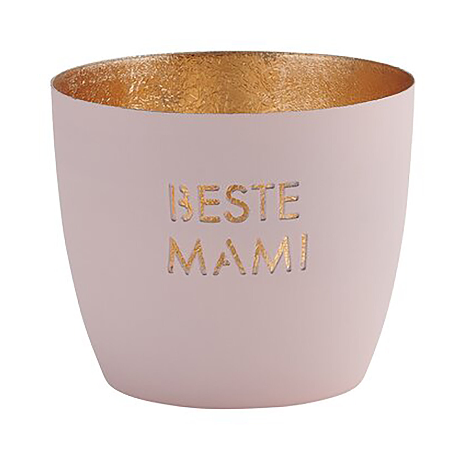 Madras Windlicht M - Beste Mami pastellrosa/gold