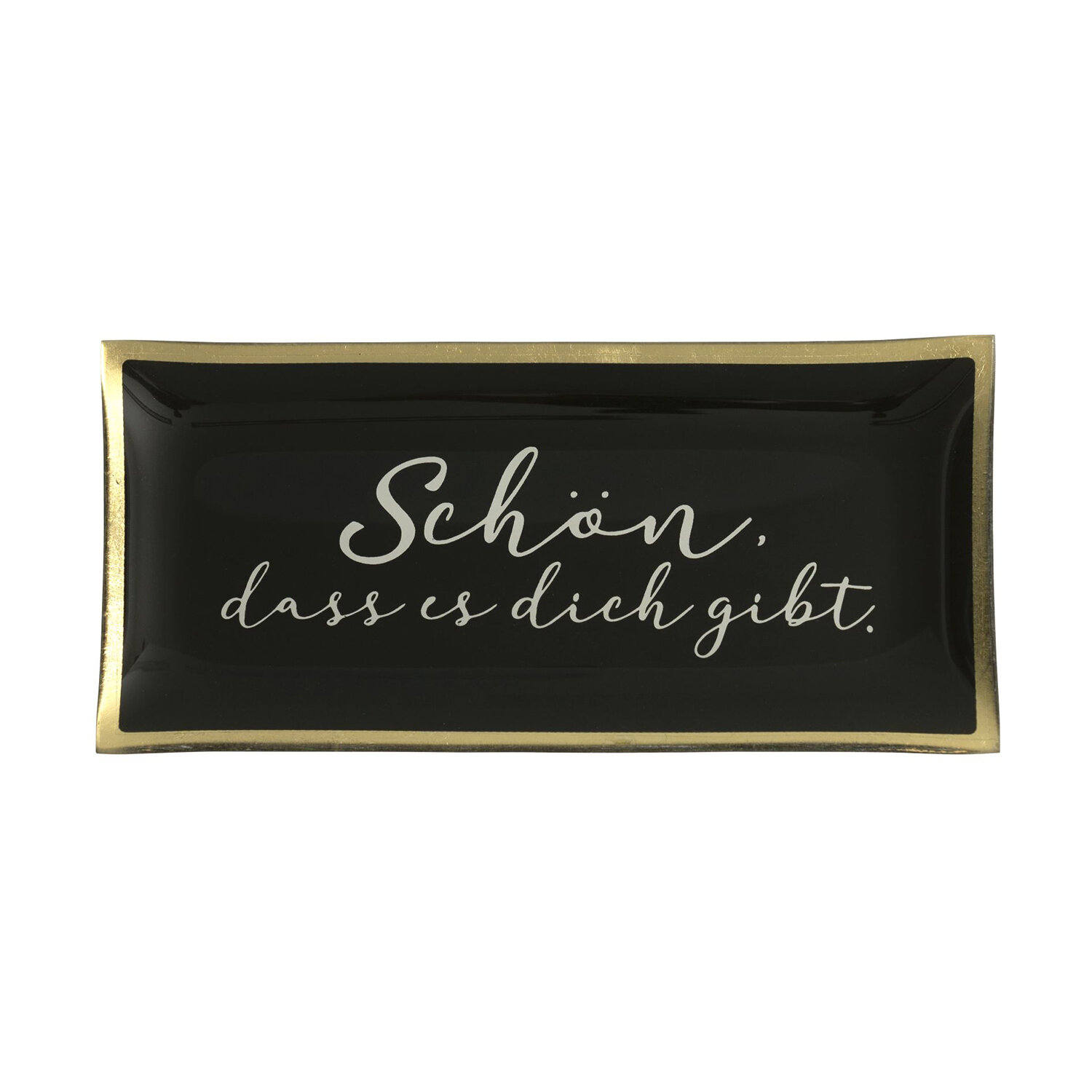 Love Plates Glasteller L - Schön das dich gibt schwarz