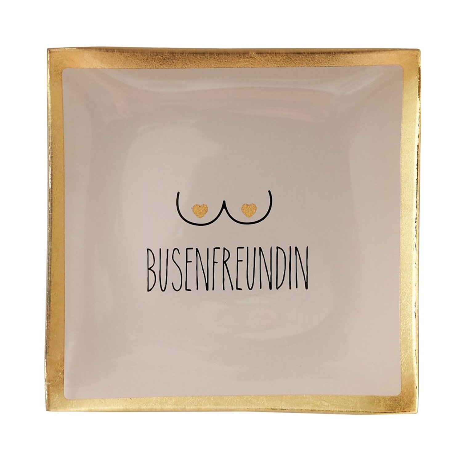Love Plates Glasteller S - Busenfreundin, rosa