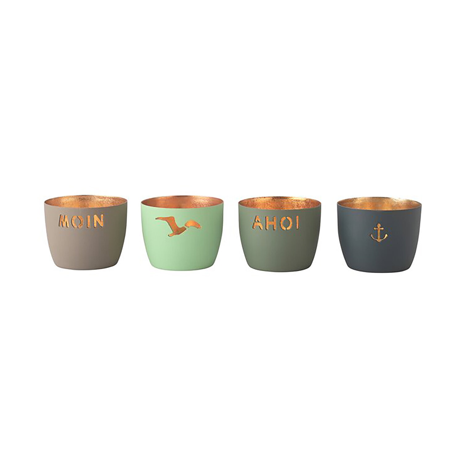 Madras Windlicht XS 4er Set Motiv - MARITIM