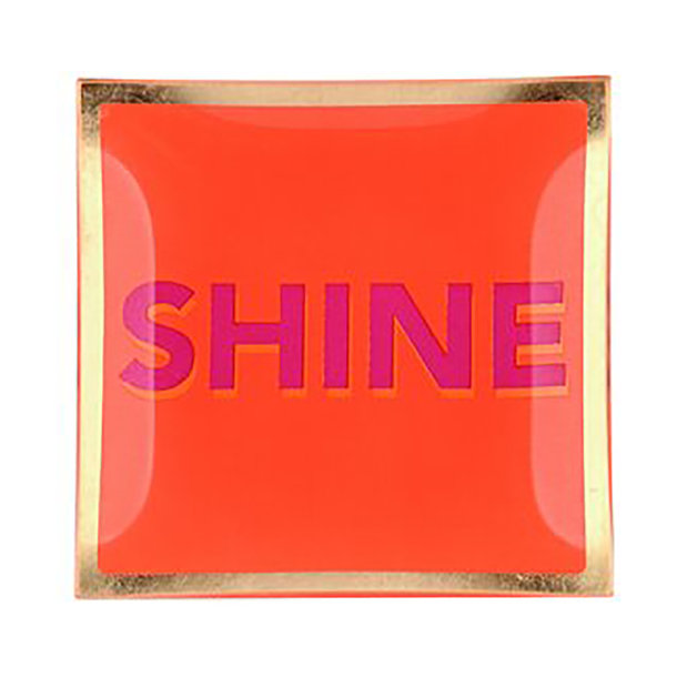 Love Plates, Glasteller S, Shine, neon orange - Glasteller