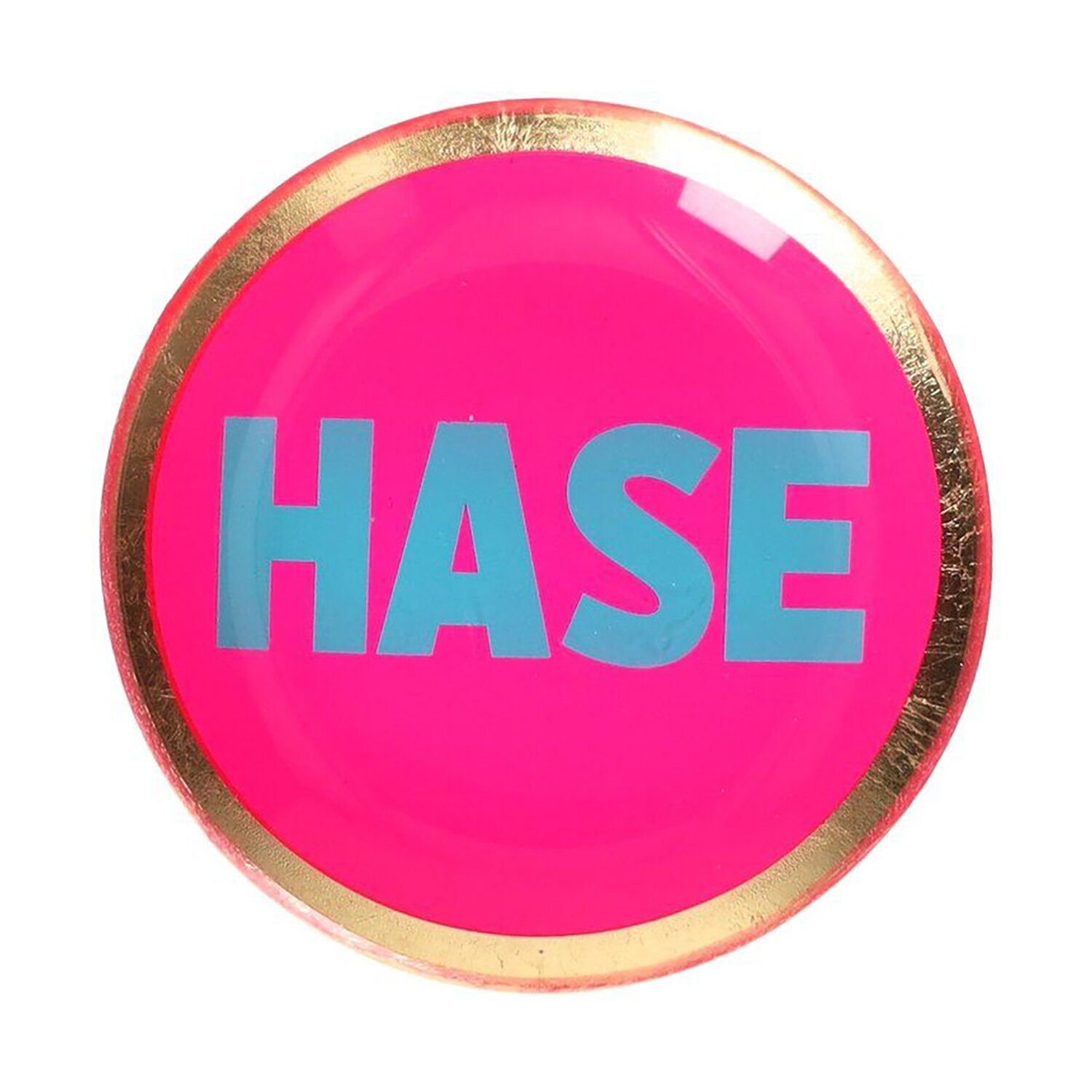 Love Plates Glasteller S - Hase, neon pink