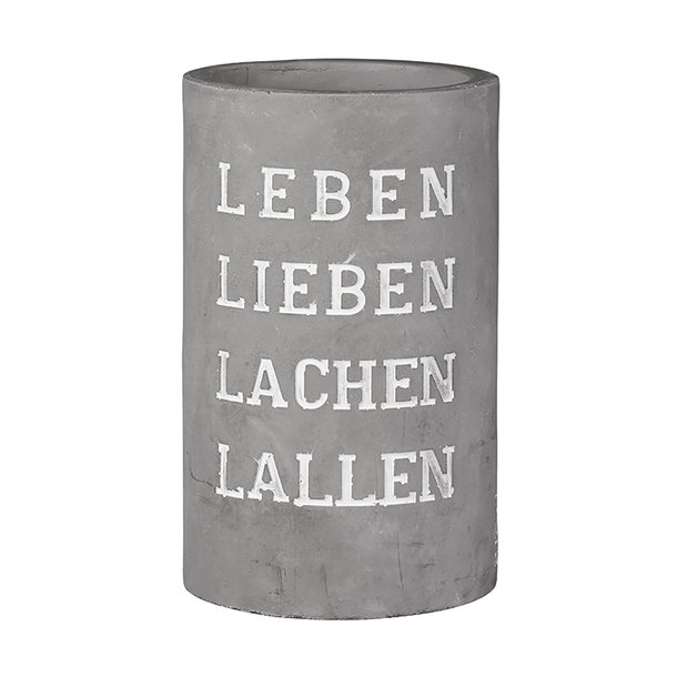 Flaschenkühler Leben lieben D.13,5cm, H.21,5cm