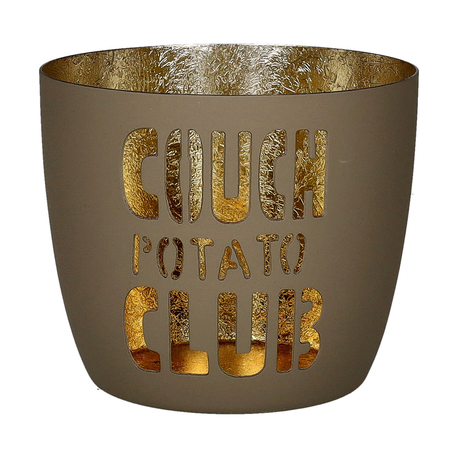 Madras Windlicht M - Couch Potato Club sandstone/gold