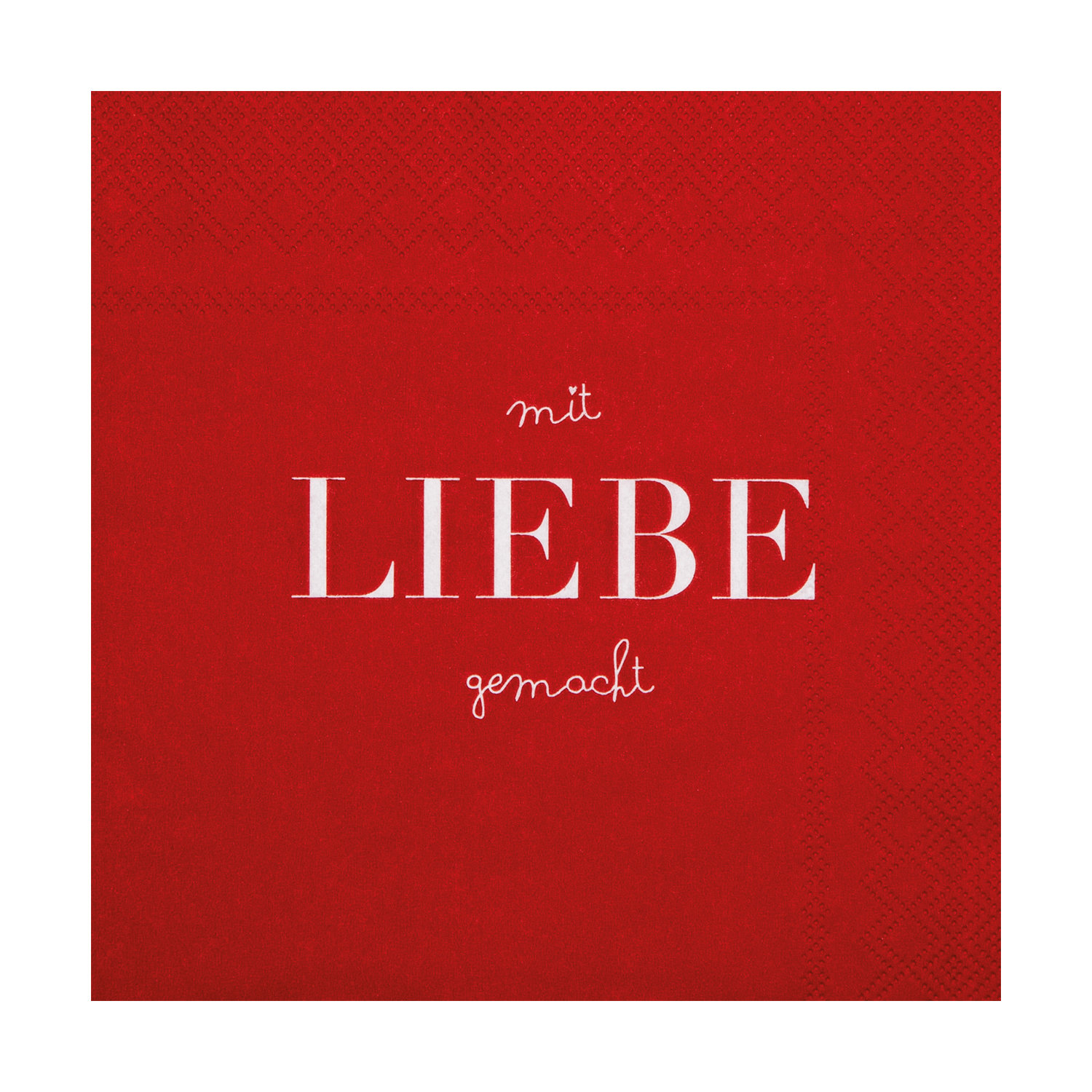 PET Serviette 33x33cm, mit Liebe gemacht