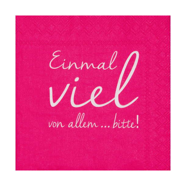 Cocktailserviette 25x25cm - Einmal viel von allen... bitte