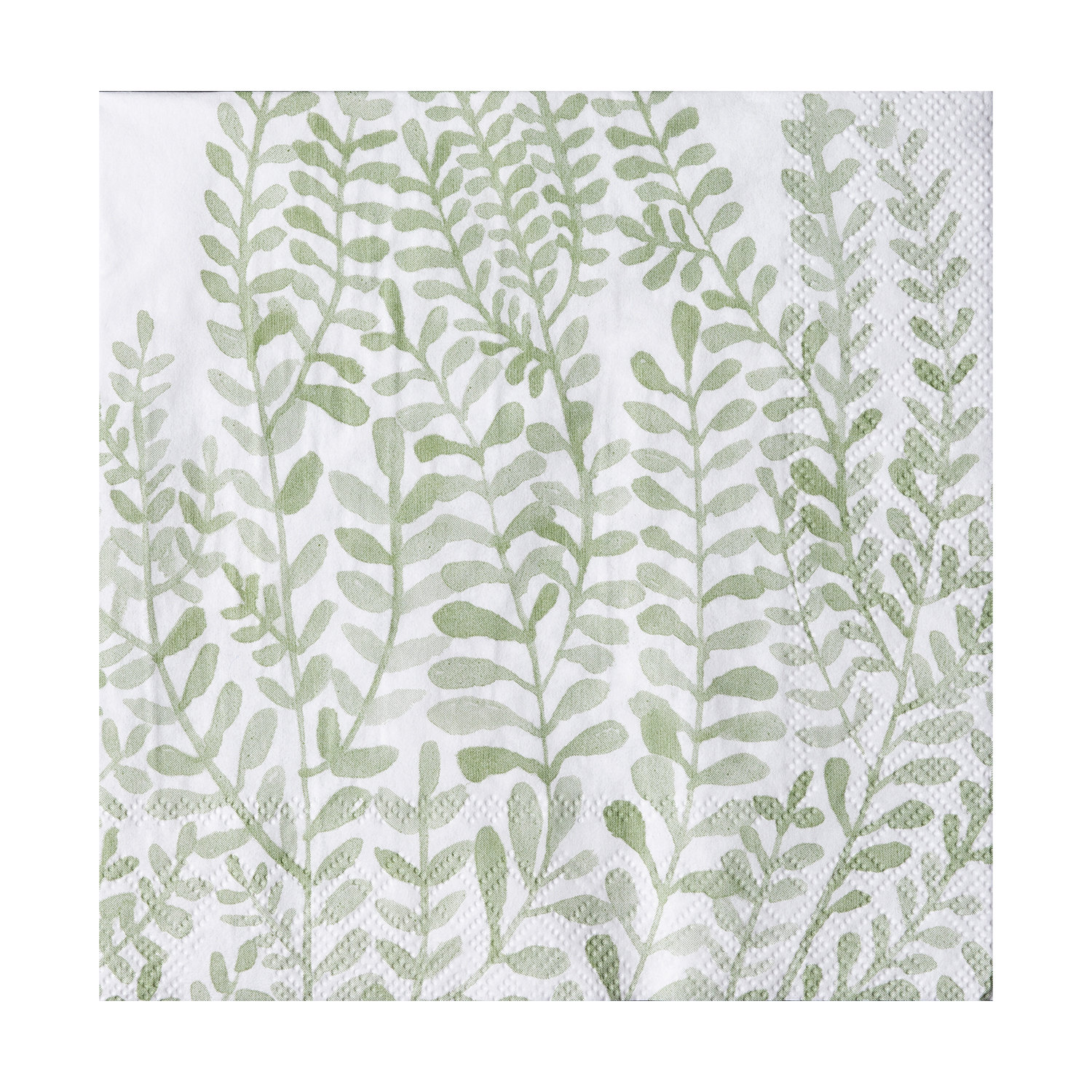 Serviette 33x33cm, Ranken grün