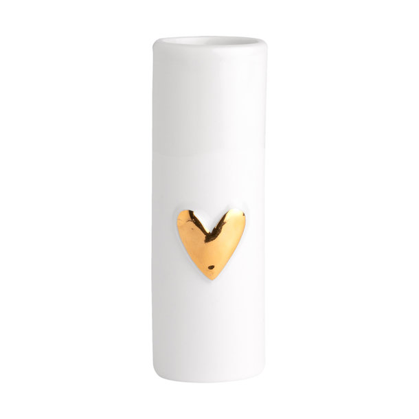 Minivasen Herz 2er Set gold D.3,5cm, H.9cm