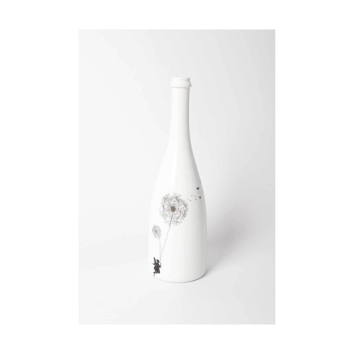 GOF Flaschenvase groß - Motiv: Wunschfee mit Pusteblume