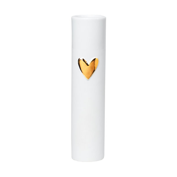 Vase Herz gold D.5,5cm, H.17cm