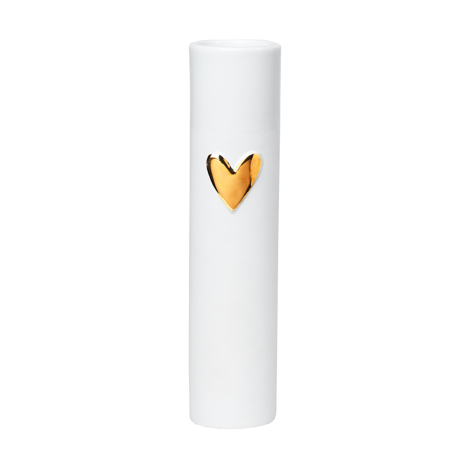 Vase Herz gold D.5,5cm, H.17cm
