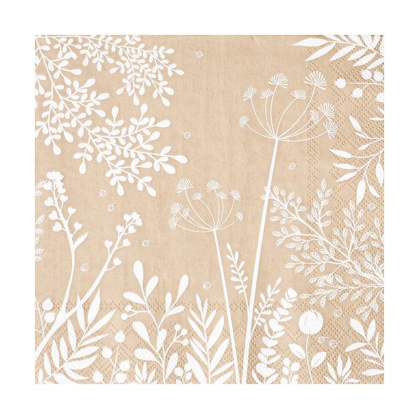 Serviette 33x33cm, Wundergarten