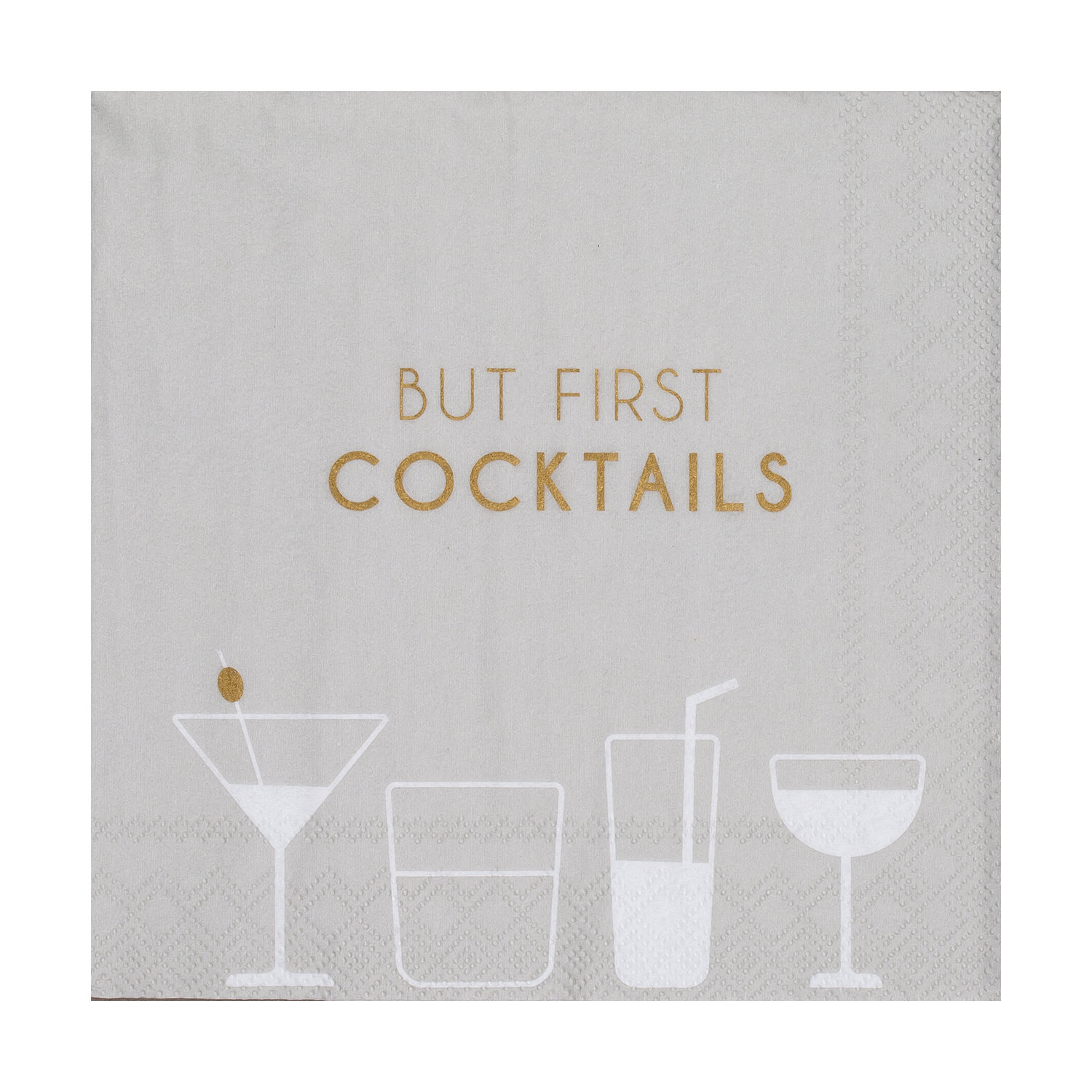 Cocktailserviette 25x25cm, But first Cocktails