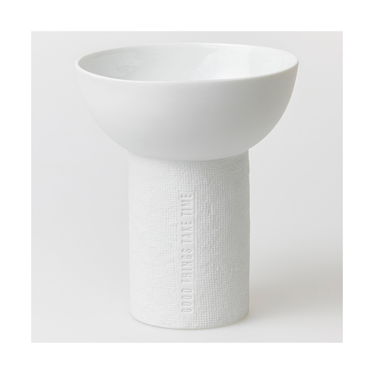 Formsprache Vase Good things take time D.18cm, H.21cm