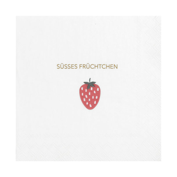 Cocktailserviette 25x25cm, Süsses Früchtchen