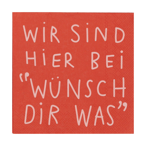 Serviette 33x33cm, Wünsch dir was