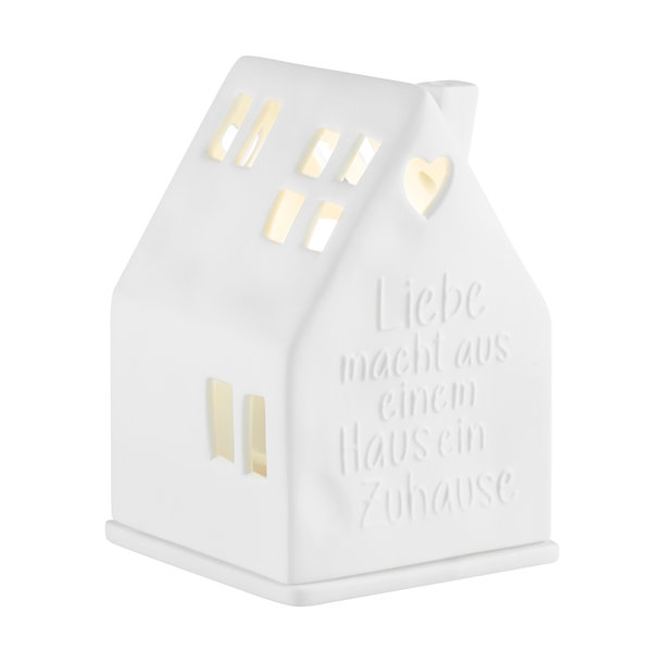 Lichthaus Liebe macht aus einem Haus 7x7x10,5cm