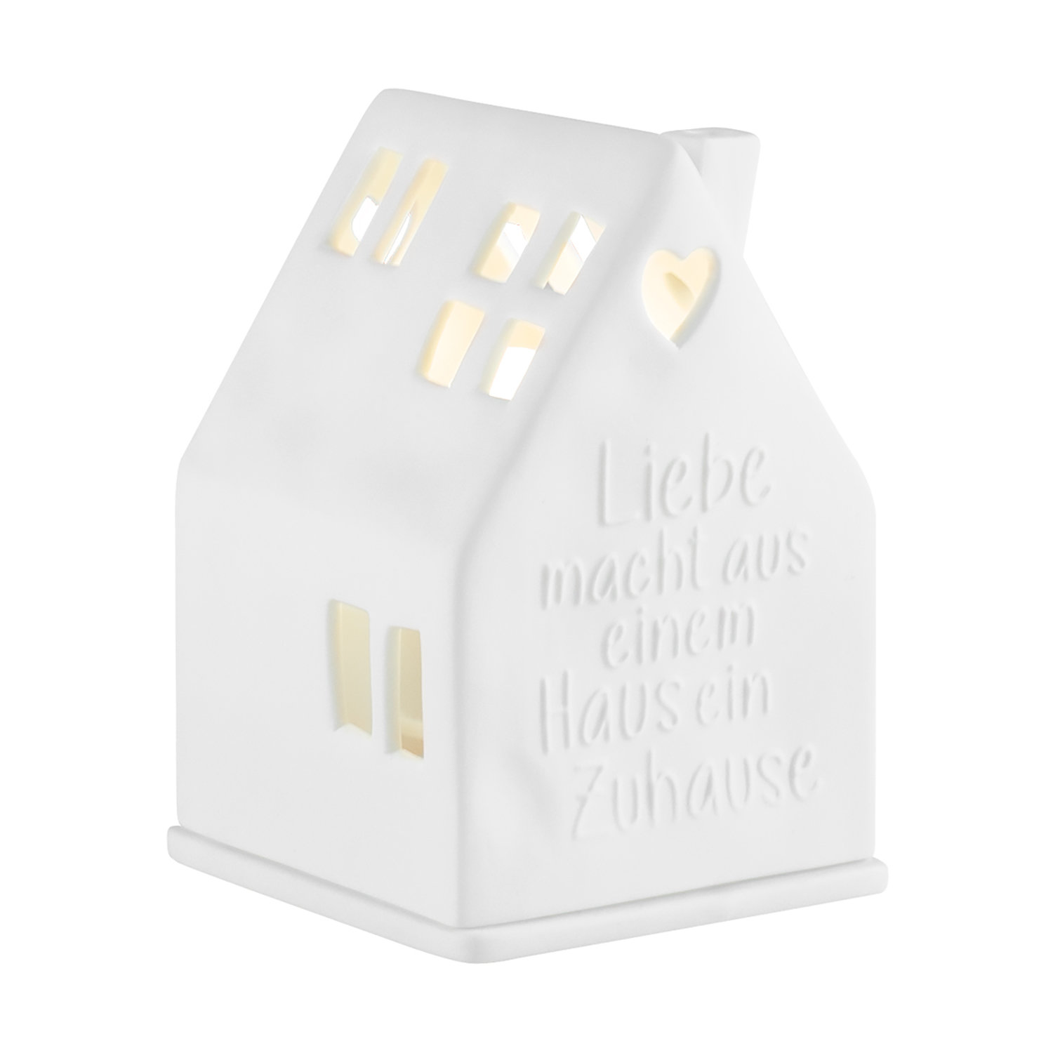 Lichthaus Liebe macht aus einem Haus 7x7x10,5cm