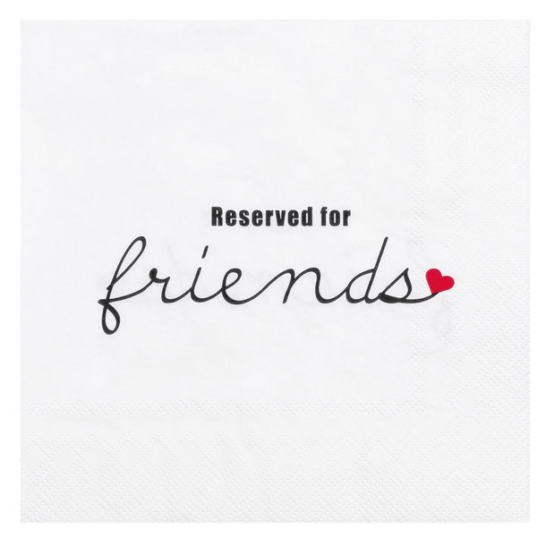 Lunchservietten \'Reserved for friends\'