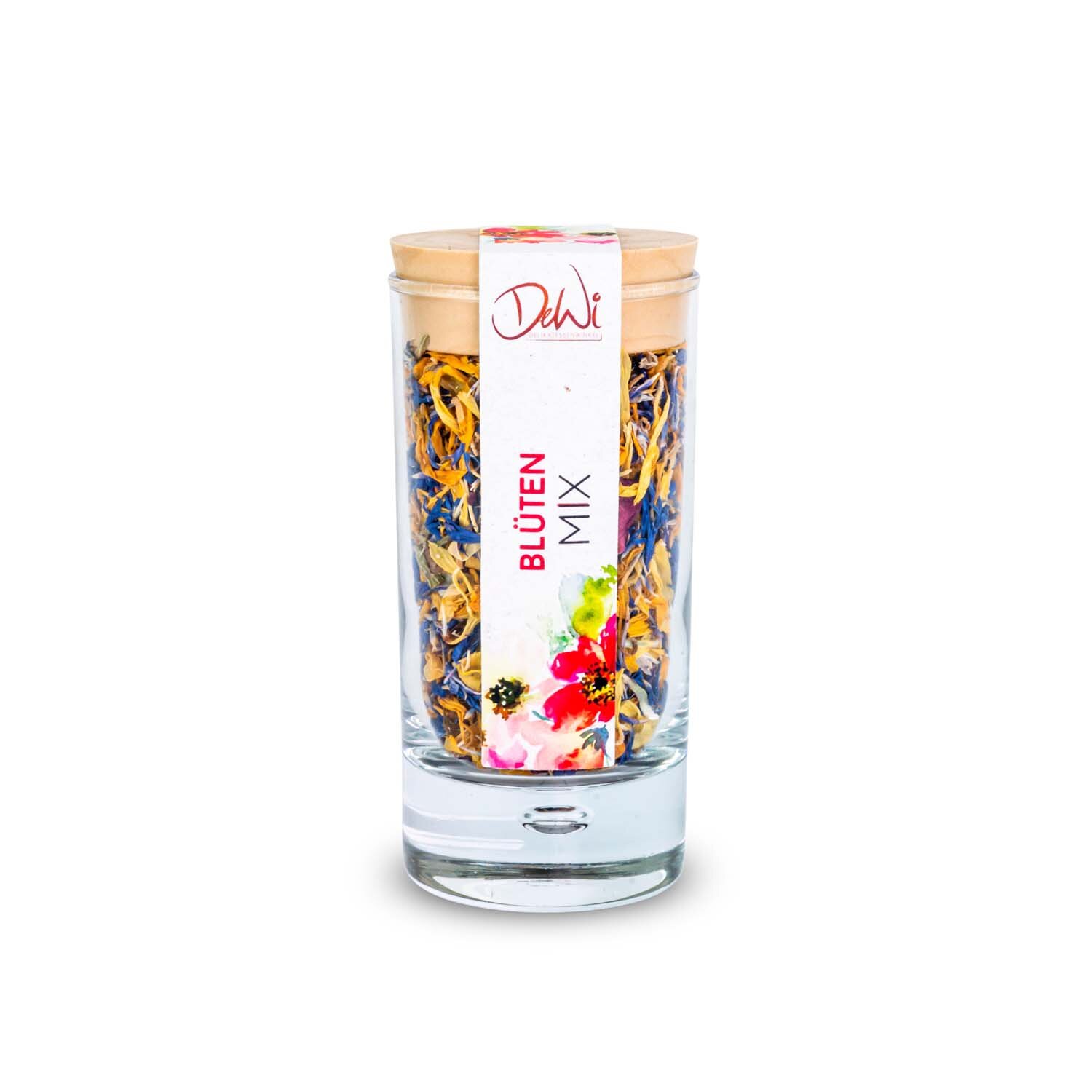 Kleines Glas - Blüten Mix
