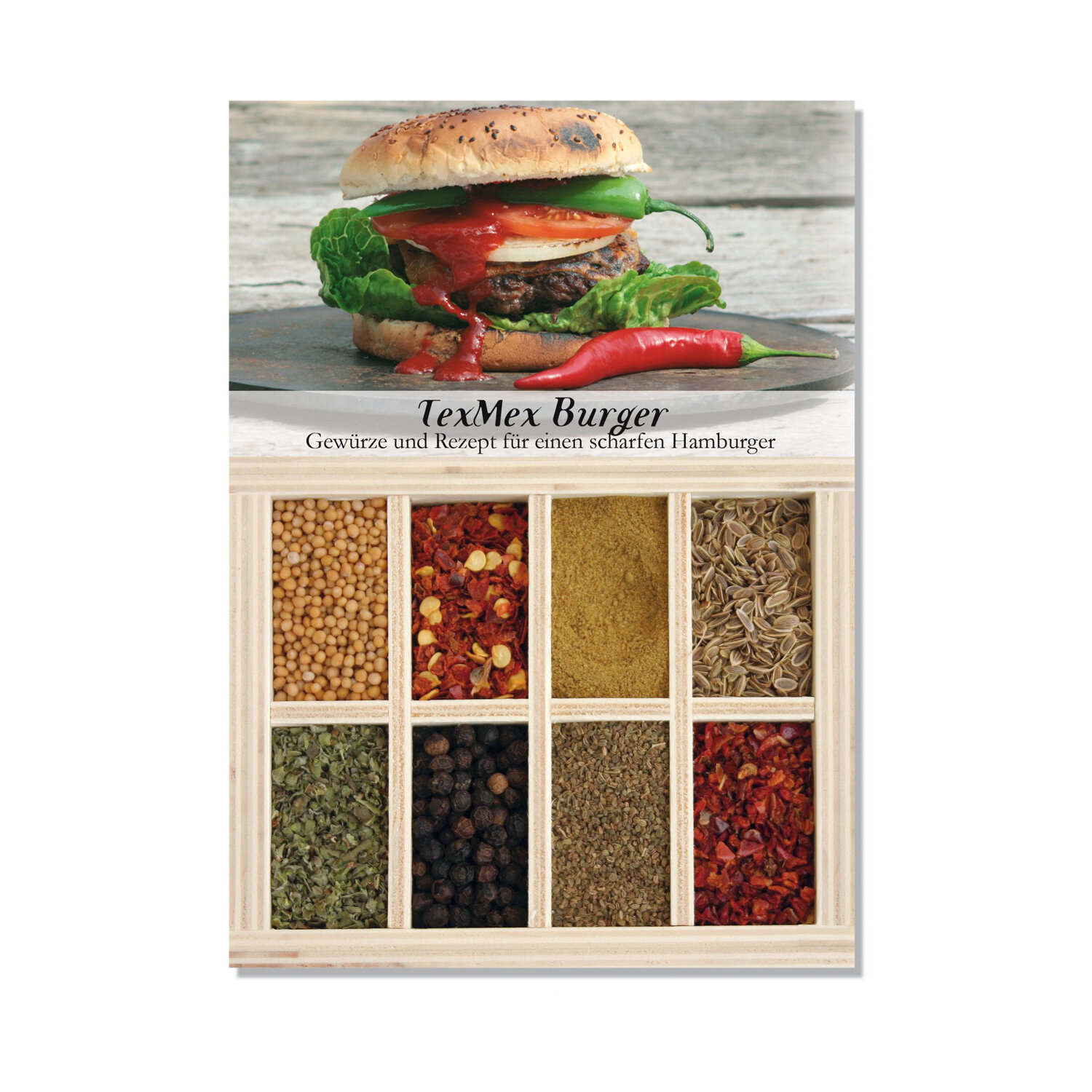 Food-Kasten - Tex Mex Burger