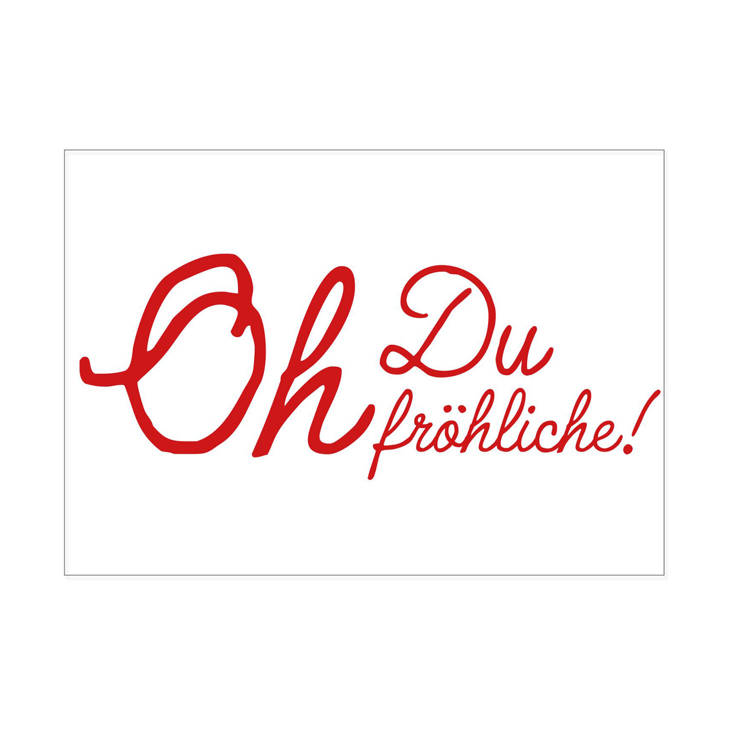 Postkarte quer - Oh du fröhliche
