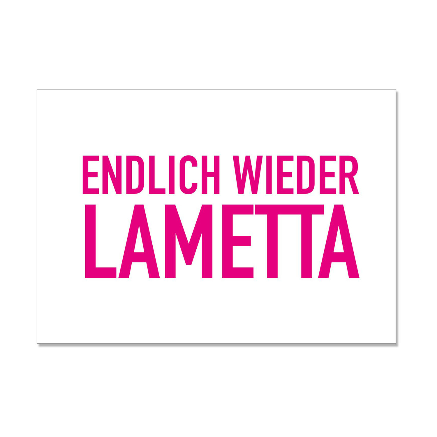 Postkarte quer - Endlich wieder Lametta