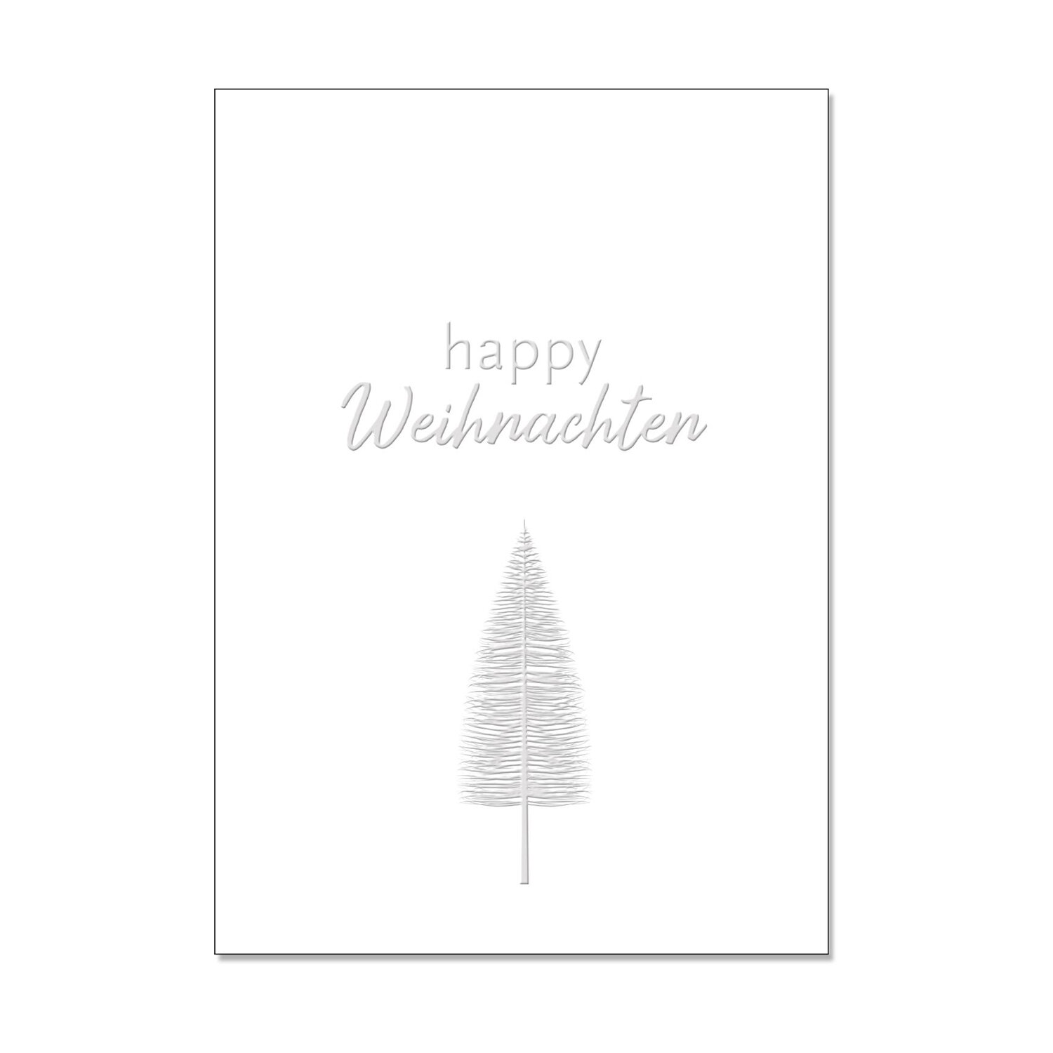 Postkarte hoch - Happy Weihnachten