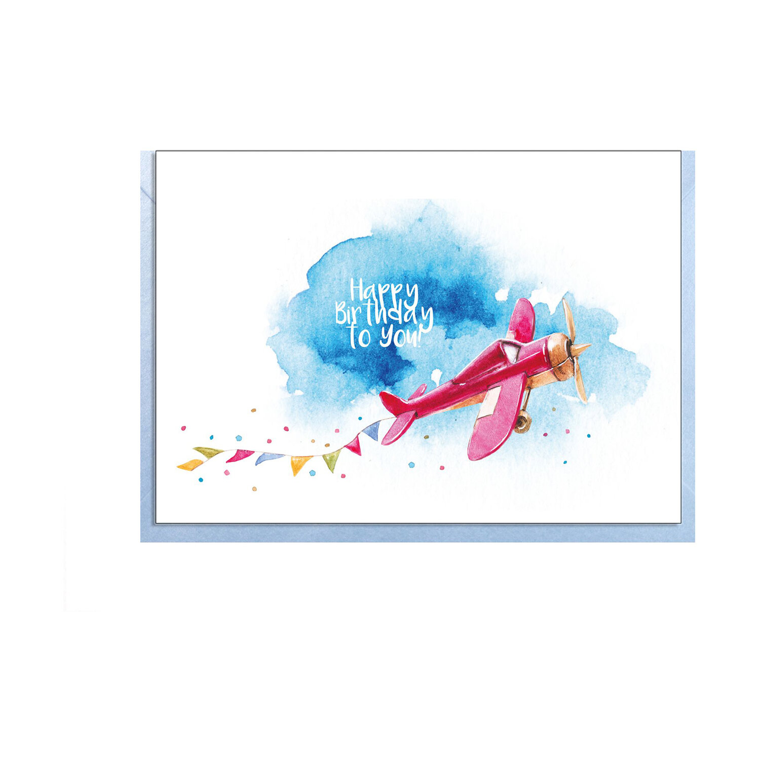 Faltkarte A6 quer - Happy Birthday to you