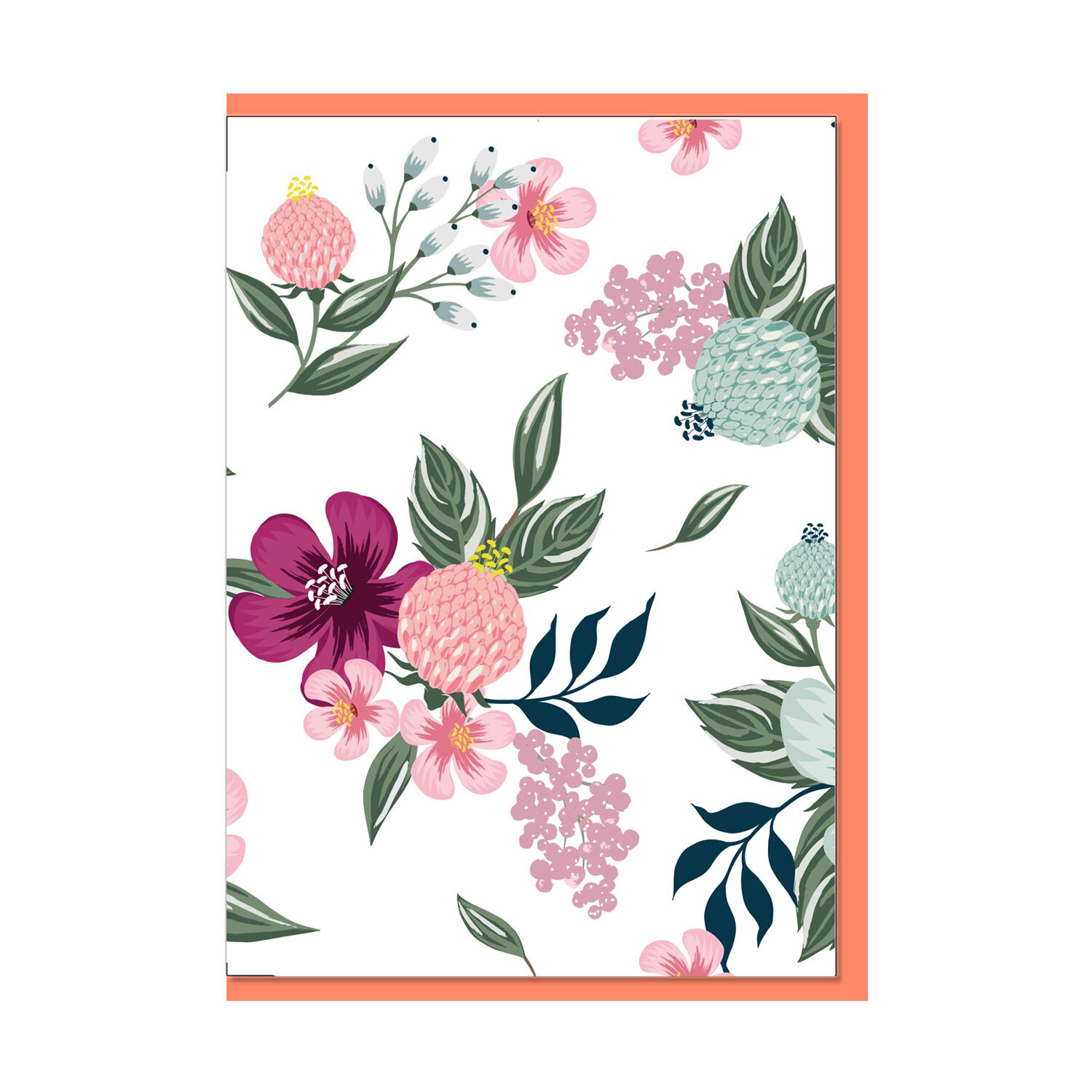 Faltkarte A6 hoch - Blossom Flower