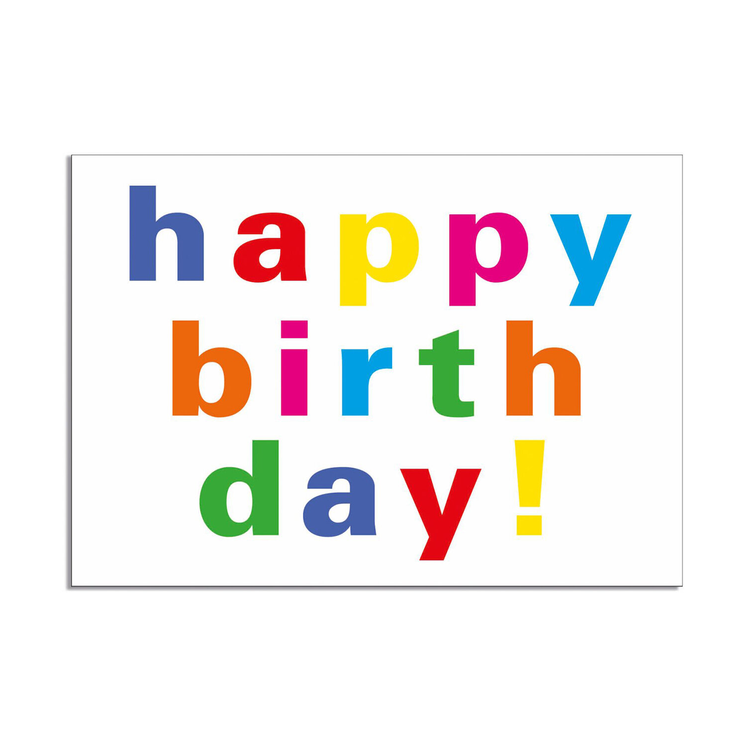 Postkarte A6 quer - HAPPY BIRTHDAY bunt