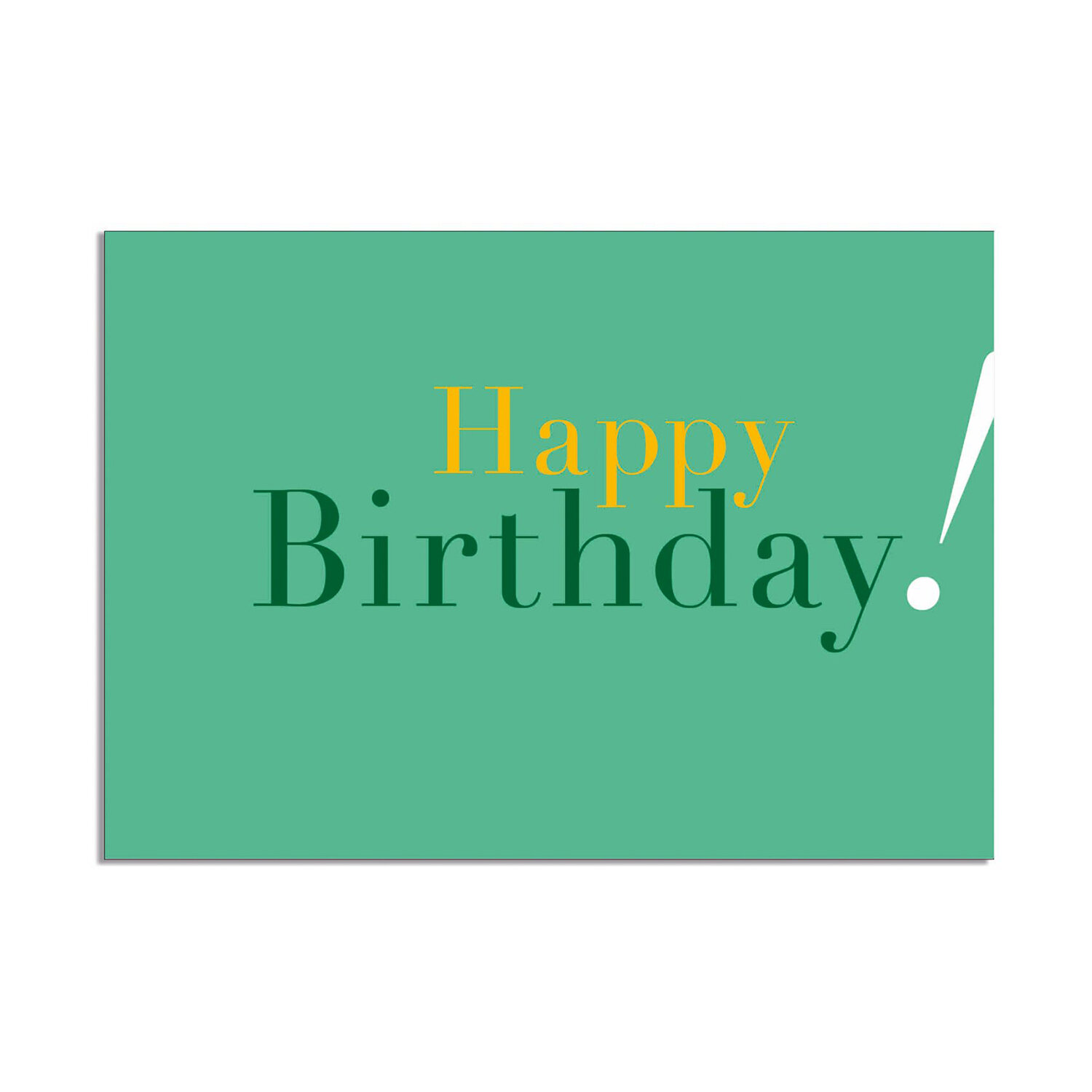 Postkarte A6 quer - Happy Birthday grün