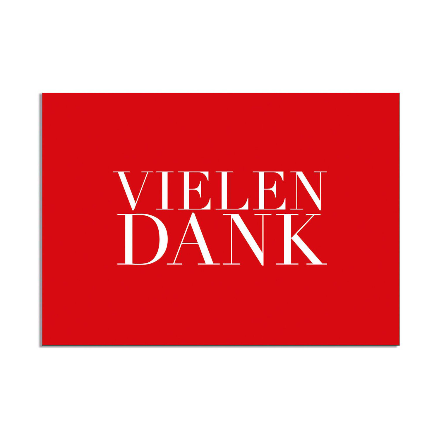 Postkarte A6 quer - Vielen Dank rot