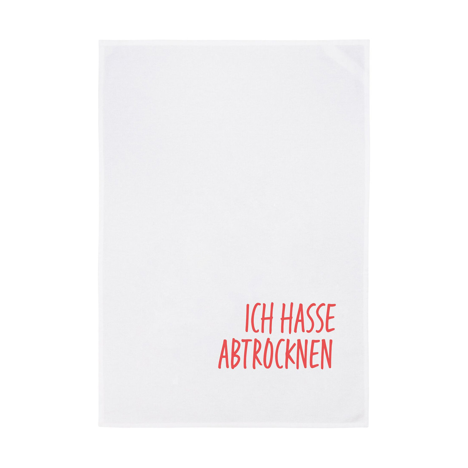 Geschirrtuch weiß - Ich hasse abtrocknen