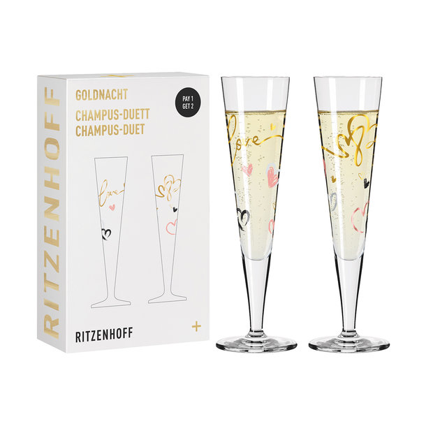 Ritzenhoff GOLDNACHT CHAMPAGNERGLAS-SET F23