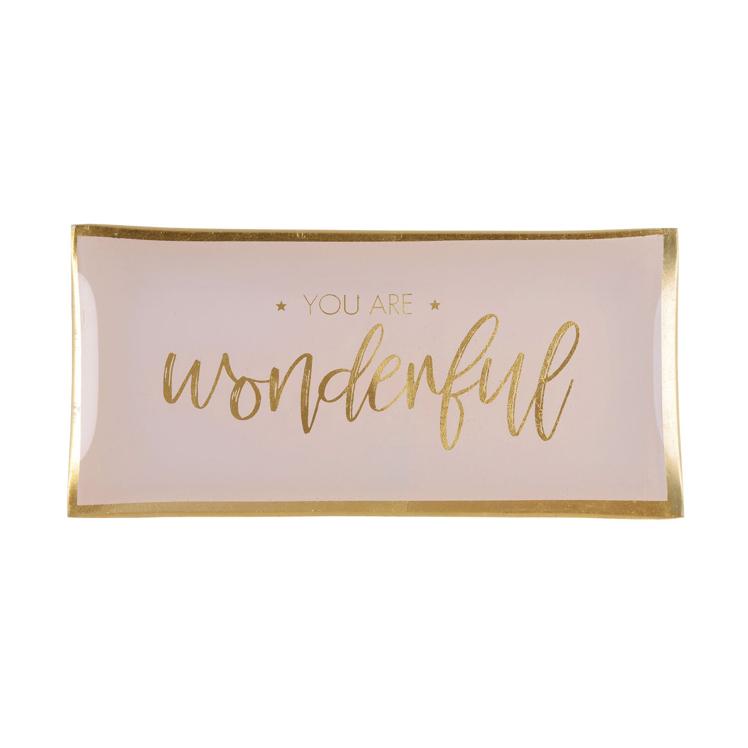 Love Plates Glasteller L - You are wonderful  gold/rosa
