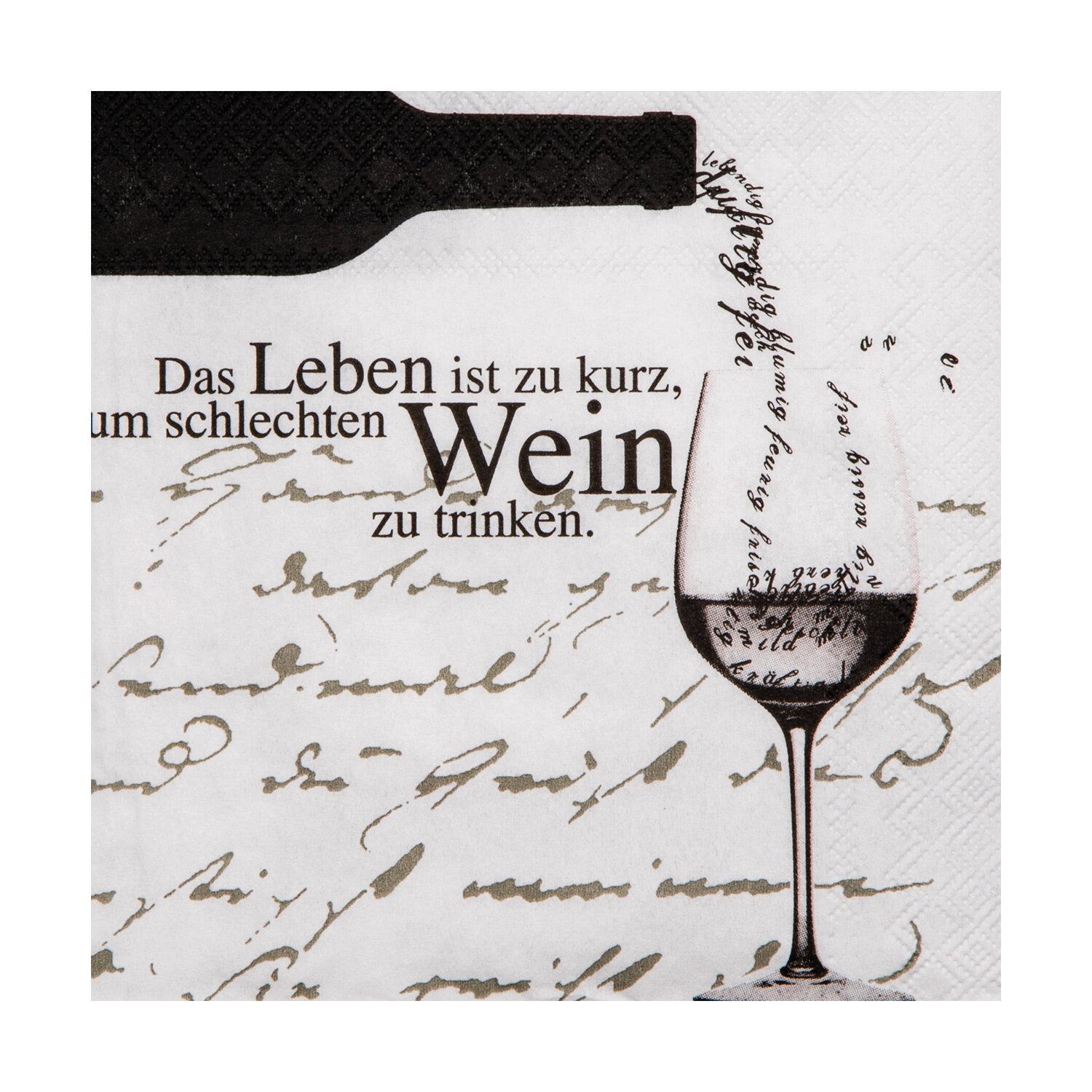 Cocktailserviette - Das Leben ist zu kurz