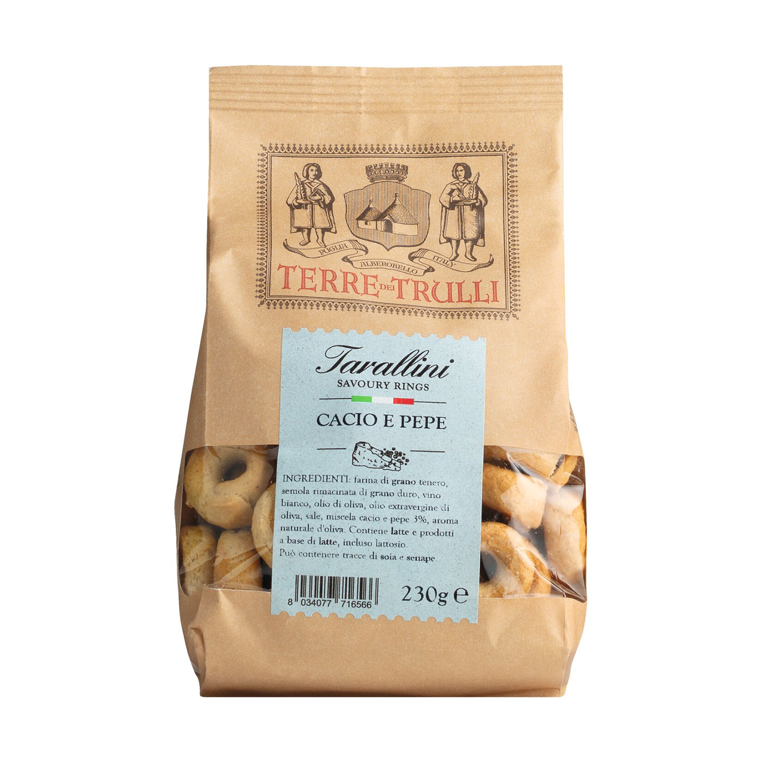 Tarallini mit Käse und Pfeffer - Salzgebäck mit Schafkäse- und Pfeffergeschmack