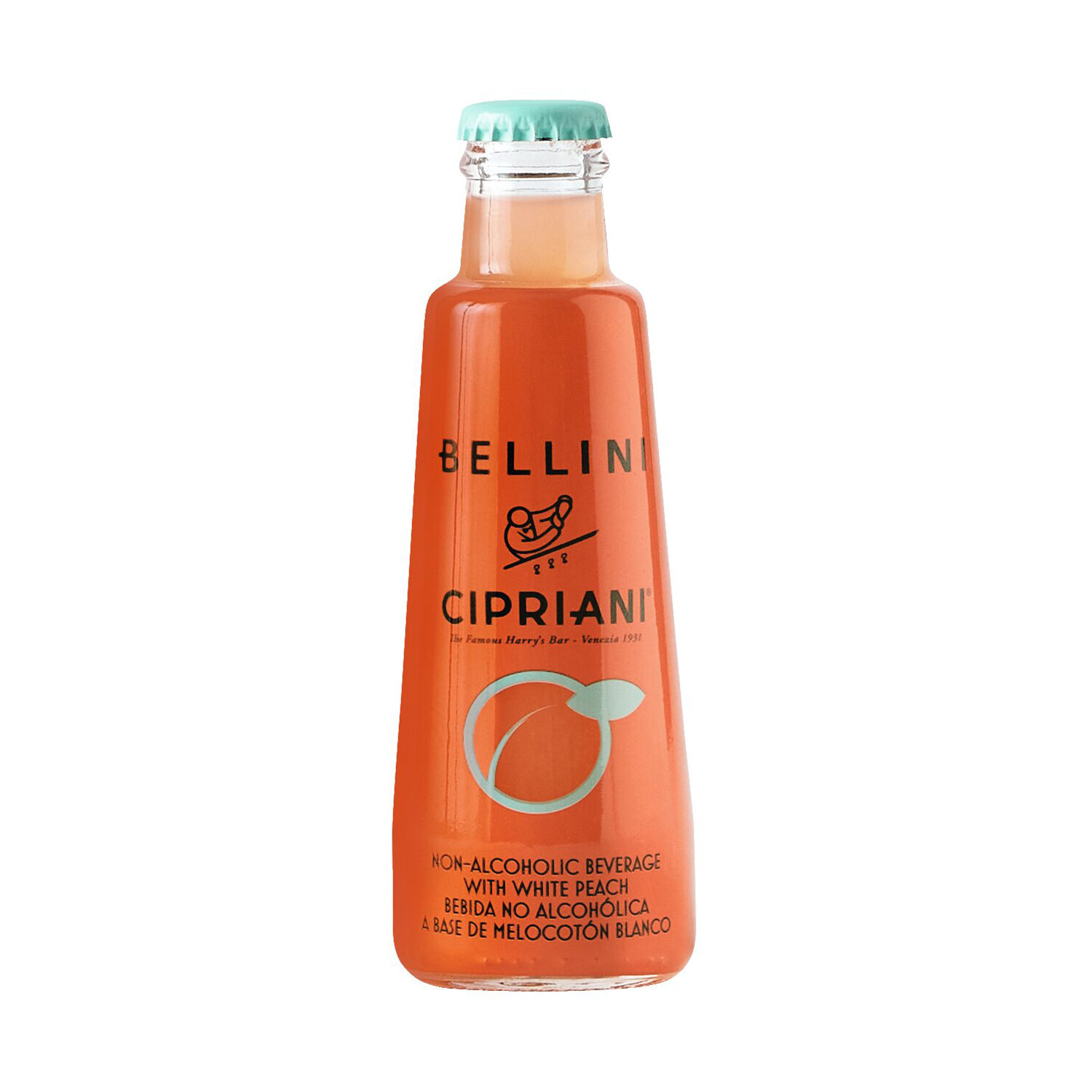 Cocktailgetränk mit weißem Pfirsichpüree, alkoholfrei