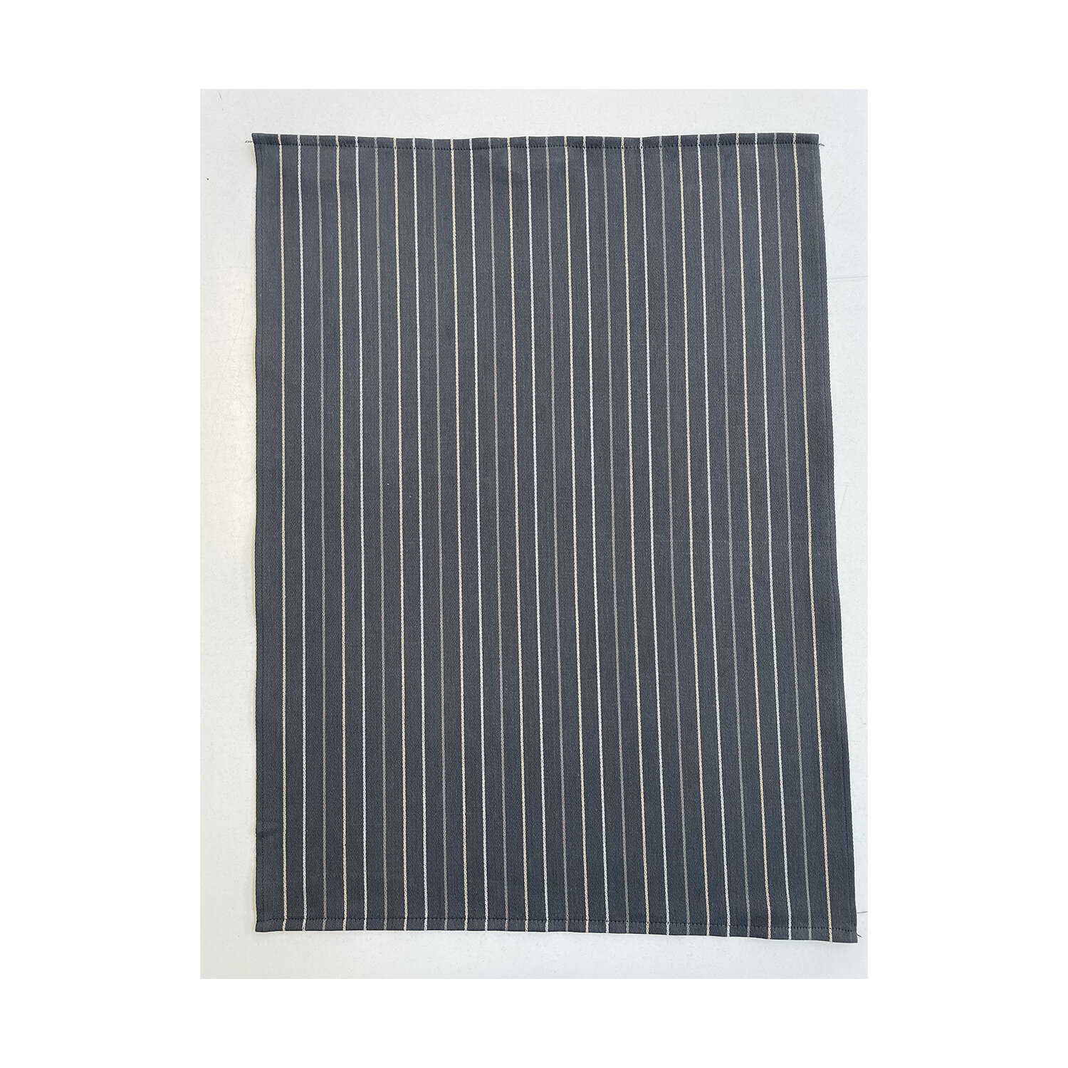 Geschirrtuch Anthrazit - Linienmuster in Grau, Natur und Bei