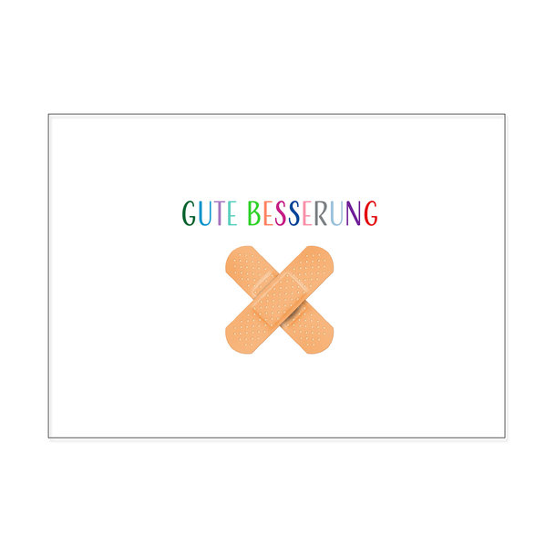 Postkarte quer, GUTE BESSERUNG