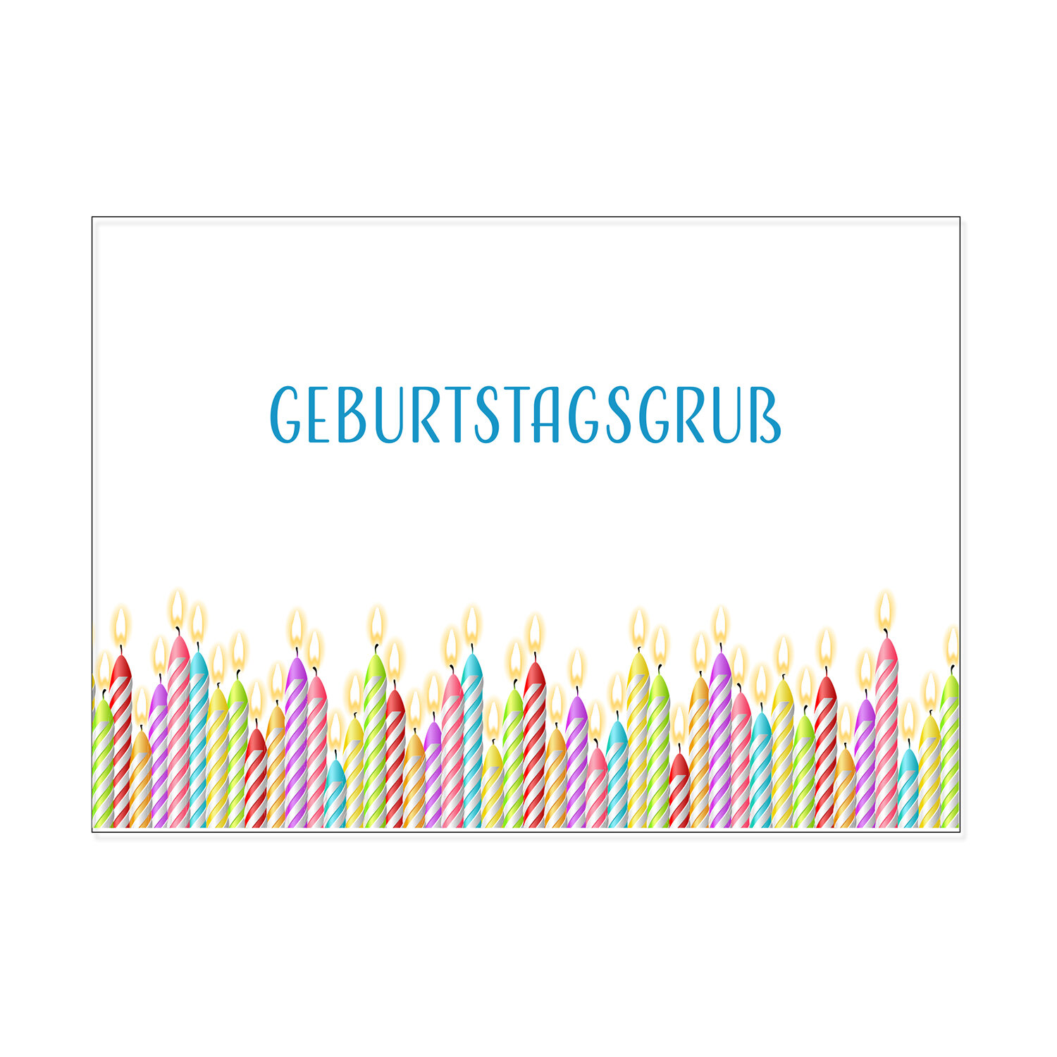 Postkarte quer - Geburtstagsgruss