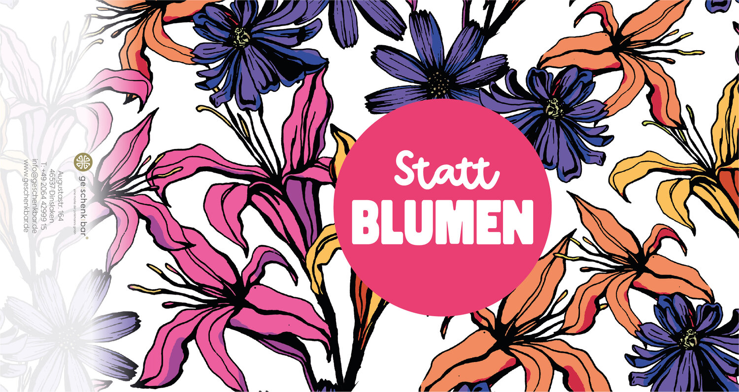 Banderole - Statt Blumen