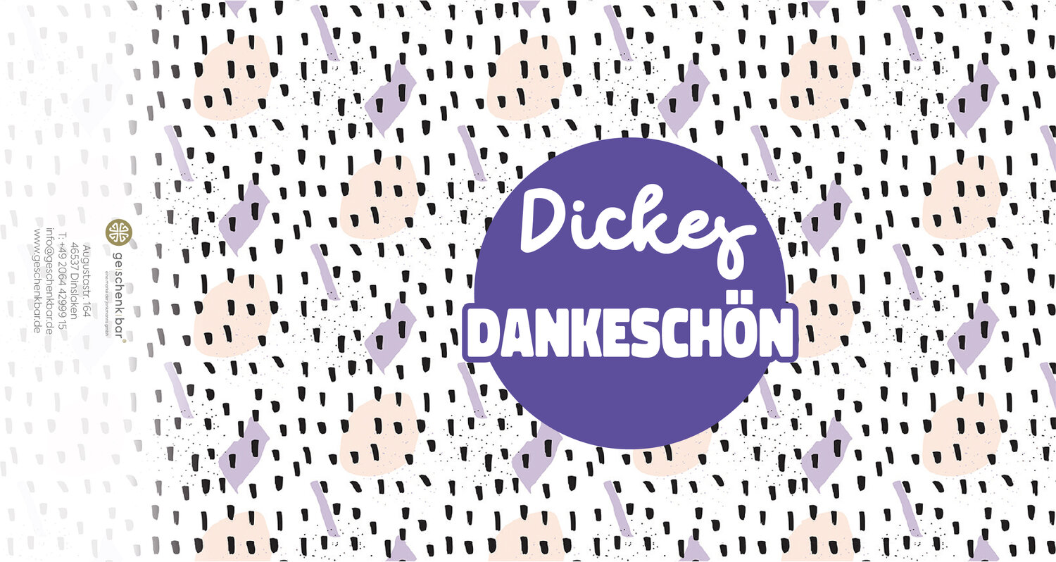 Banderole - Dickes Dankeschön