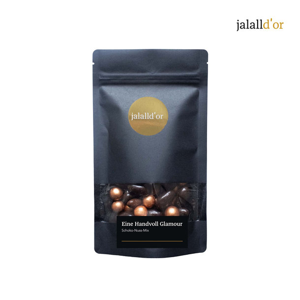 Eine Handvoll Glamour - Schoko-Nuss-Mischung - Schoko- nuss- Mix aus schokolierten cashewkernen, Mandeln un