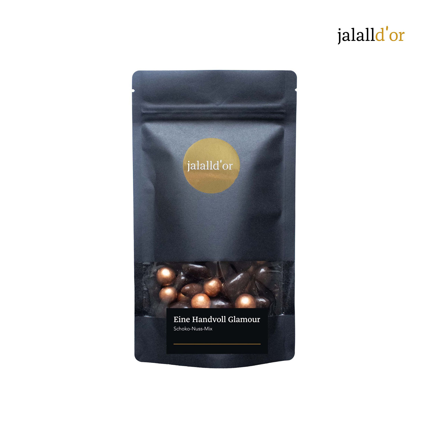 Eine Handvoll Glamour - Schoko-Nuss-Mischung - Schoko- nuss- Mix aus schokolierten cashewkernen, Mandeln un