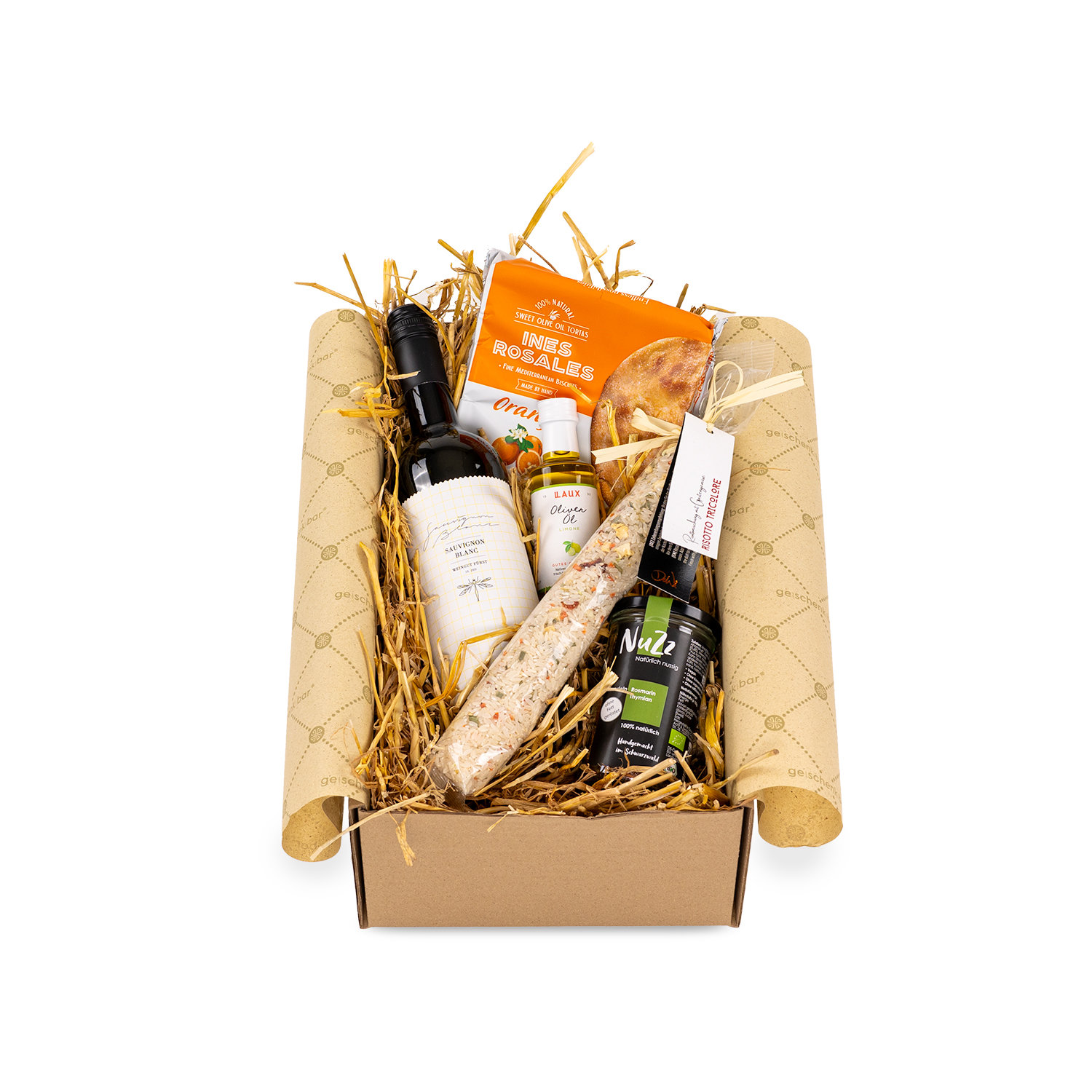 Geschenkbox \'Mediterraner Weißweinmoment\'