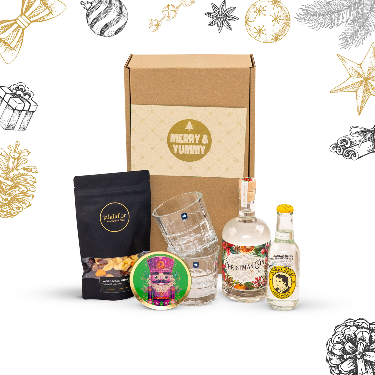 Geschenkidee - Christmas Gin & Tonic Stilvoll feiern mit Ges