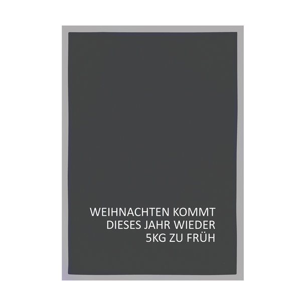 1730 Geschirrtuch schwarz 50x70cm - Motiv: Weihnachten kommt dieses Jahr